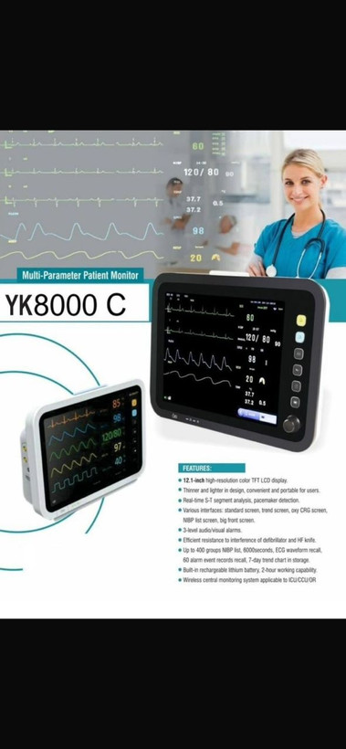 مانیتورینگ علائم حیاتی یانکر مدل yonker 8000c